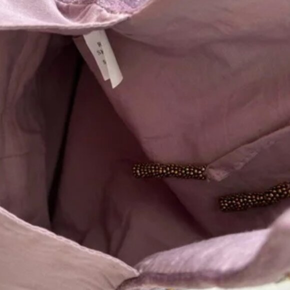 World Market Celestial Beaded Velvet Clutch Blush Mystic Sun Moon Bag NWT - Picture 6 of 6